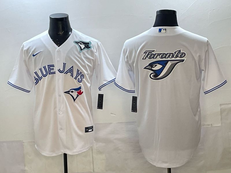Men 2025 Toronto Blue Jays Blank White Game Nike MLB Jersey style 08